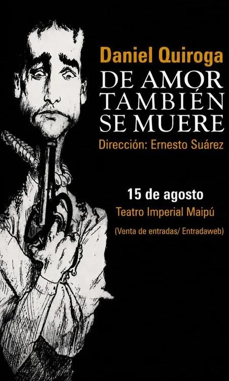 Flyer De amor también se muere Ilustración Marcelo Marchese