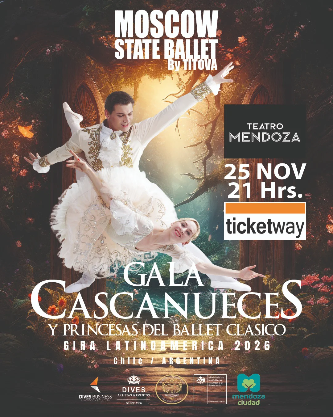Flyer Ballet de Moscú en Mendoza