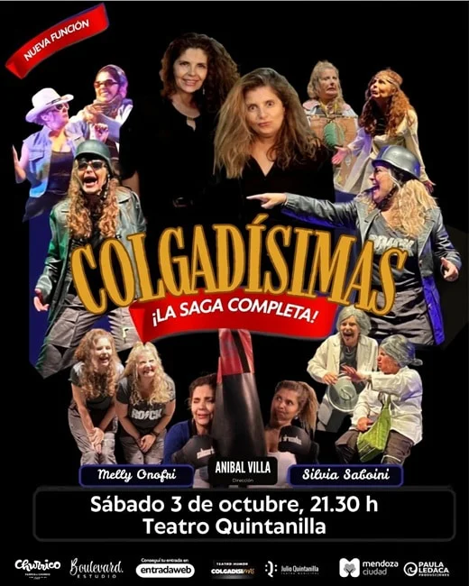 Flyer Colgadísimas La Saga Completa Teatro Quintanilla