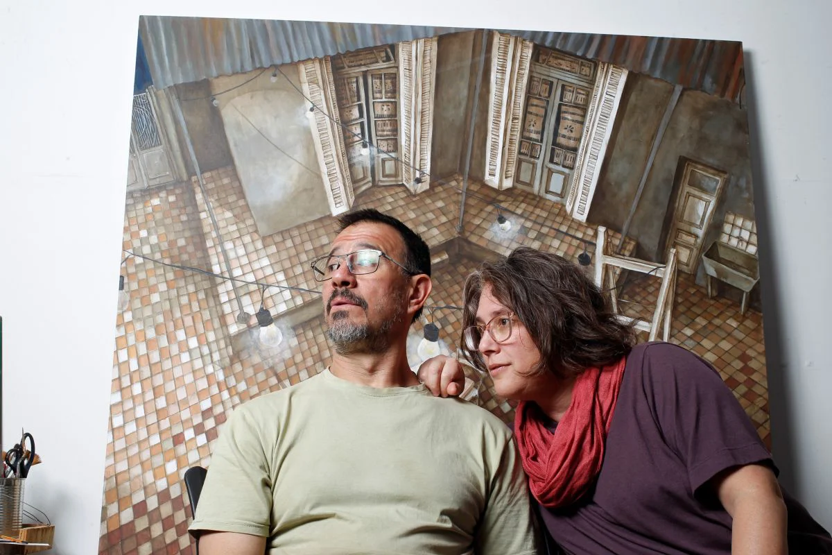 Artistas Leando Pintos y Laura Rudman